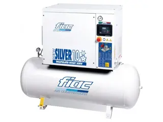 Fiac New Silver 10 / 300 Silent 7.5 kW 860 L / min 10 bar Elektrische Schroefcompressor met ketel
