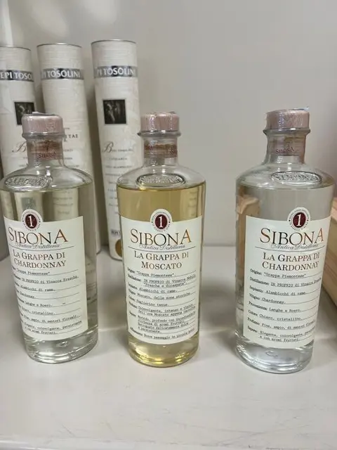 Sibona - Grappa di Moscato + 2 x Chardonnay - 1,0 Liter - 3