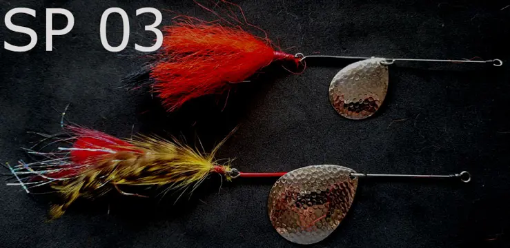 Set SP 03 van 2 stuks Snoekspinners met streamer