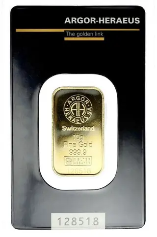 10 gram - Goud .999 - Argor - Verzegeld en met certificaat