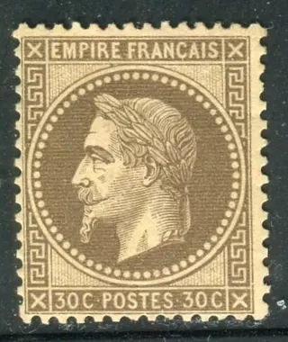 Frankrijk 1870 - Superbe & Rare n° 30h Fond Ligné Neuf ** Signé Baudot