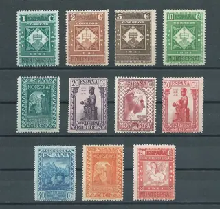 Spanje 1931 - Montserrat, surface post - Edifil nº 636/645+649