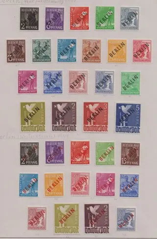Berlijn 1948/1949 - “Black overprint” and “red overprint” in flawless used state of preservation - Michel 1-34