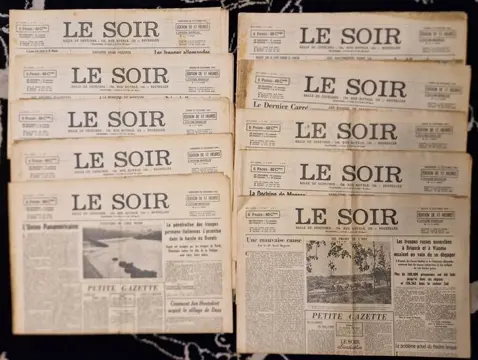 Tintin - Ensemble de 10 journaux le soir- Tintin - L'étoile mystérieuse + Crabe - (1941)