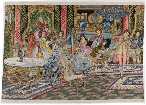 Tabriz - Figuratief wandtapijt - Met zijdegehalte - 291 cm