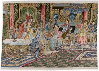 Tabriz - Figuratief wandtapijt - Met zijdegehalte - 291 cm