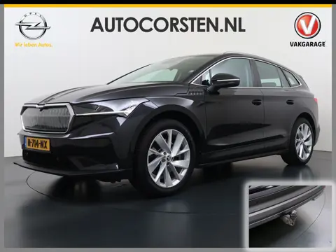 Škoda Enyaq iV 80 204PK Chrystal Face Sport Pakket Trekhaak SOH 91% Stoel+Stuurverwarming 3-Zone Ecc
