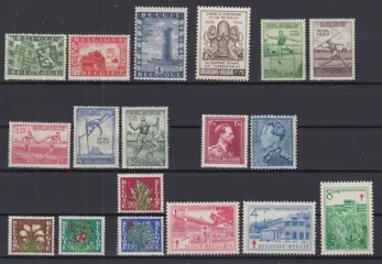 België 1950 - Volledig jaar 1950 - OBP : 823/840 + BL 29