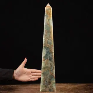 Premium agaten Obelisk - 440×80×70 mm - 3705 g