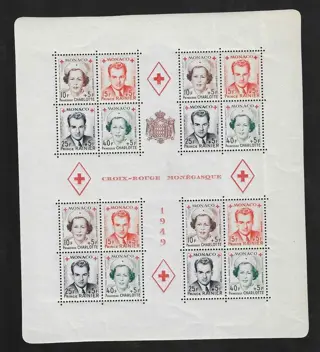 Monaco 1949 - Red Cross - mint** - Yvert bloc n°3A