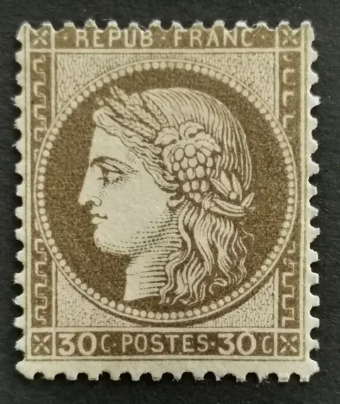 Frankrijk 1872 - Classic stamp of France N°56 Ceres issue 30 c. brown. Quote: €1,100 - Yvert et tellier N°56