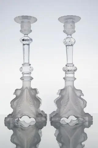 Val Saint Lambert - Kandelaars 'Griffons' (2)