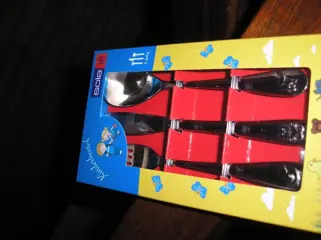 Kinderbestek - 3 delig - in zilverwit edelstaal