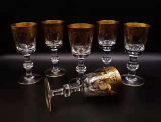 Italian manufacture - luxe en zware rode wijnglazen (6) -