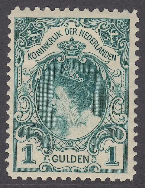 Nederland 1906 - Koningin Wilhelmina 'Bontkraag' - NVPH 77