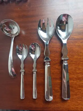 Bestek (5) - .835 zilver - Haags Lofje