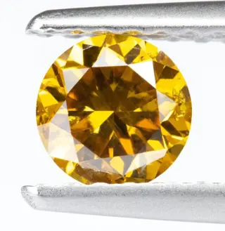 Diamant - 0.41 ct - Natural Fancy Deep Brownish