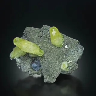 MUSEUM Goud Calciet met CHALCOPYRIET &amp; DOLOMIET en