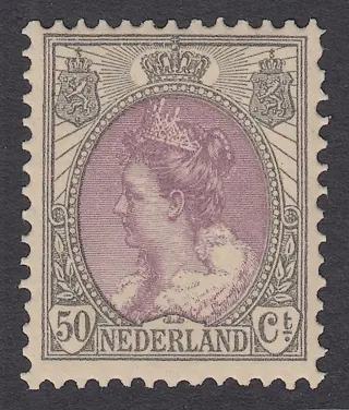 Nederland 1914 - Koningin Wilhelmina 'Bontkraag' - NVPH 75