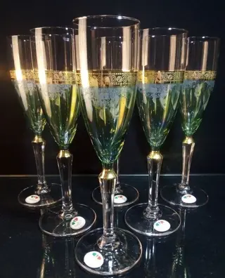 F.lli Fumo cristalleria - Champagne glazen (6) - .999 (24