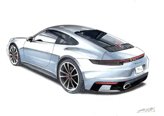 Afbeelding/illustratie - Porsche 911 GT3 - Dessin original