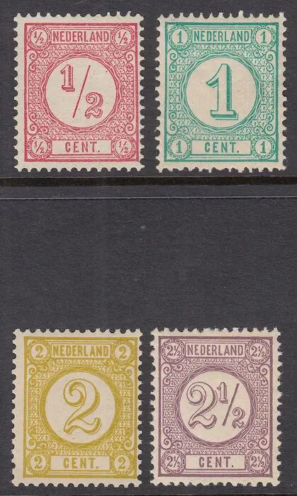 Nederland 1894 - Drukwerkzegels (nieuwe druk) - NVPH 30b/33a