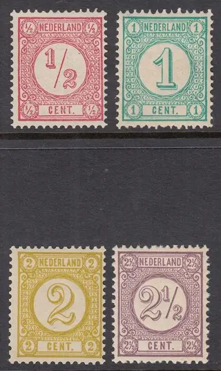 Nederland 1894 - Drukwerkzegels (nieuwe druk) - NVPH 30b/33a