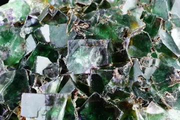 OKORUSU FLUORITE met pseudomorph - CALCITE na FLUORITE -