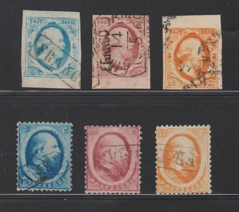 Nederland 1852/1864 - NVPH cat.waarde 2023 - 390 - NVPH 1/3 + 4/6