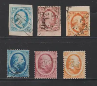 Nederland 1852/1864 - NVPH cat.waarde 2023 - 390 - NVPH 1/3 + 4/6