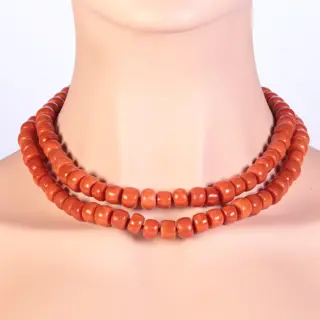 Echoes of Enlightenment: Blood Coral Necklace