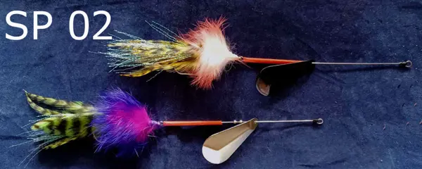 Set SP 02 van 2 stuks Terrible Snoekspinners met streamer