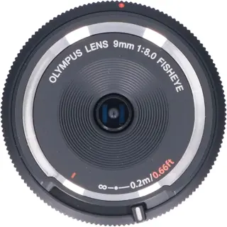 Tweedehands Olympus Body Cap lens 9mm f/8.0 Fisheye - Zwart CM7770