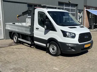 Ford Transit 310 2.0 TDCI Hiab Laadkraan Euro 6 Bpm vrij Airco Ex overheid Trekhaak 2750kg Open laad