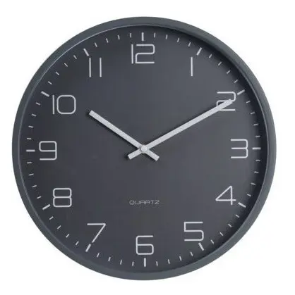 Luxe keukenklok donkergrijs 30cm