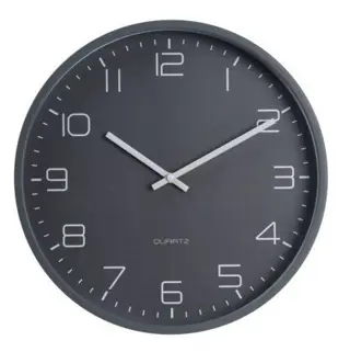 Luxe keukenklok donkergrijs 30cm