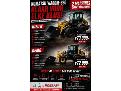 Komatsu WA80M-8E0 NIEUW / DEMO (bj 2026)