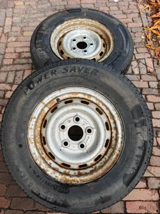 Aanhanger banden incl velg 2x 175R13C