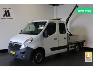 Opel Movano 2.3 CDTI BiTurbo L2 Openlaadbak - Airco - Navi - HIAB kraan - € 17.950,- Excl.