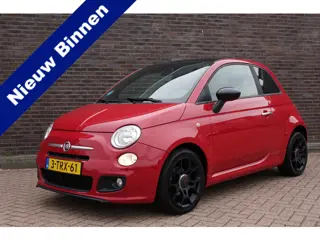 Fiat 500 0.9 TwinAir 500S Sport. airco, rood, zwarte velgen 16" Keurige auto