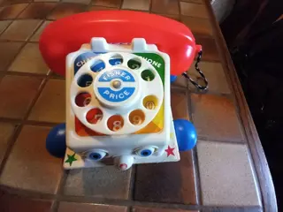 . Fisher Price, telefoon, - trek- telefoon met bel geluid