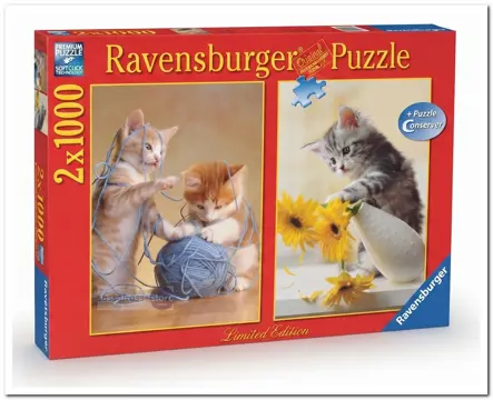 Spelende Katjes - Ravensburger - 2x 1000 Stukjes