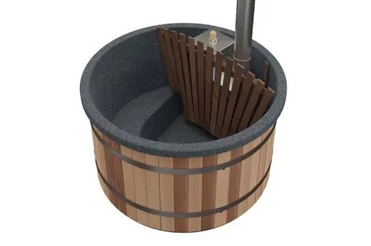 Houtgestookte Hottub | Welltub | interne kachel | 6 pers.