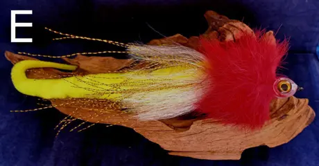 Set A van 6 stuks Magnum Dragon Tail snoekstreamers met een enkele Magnum Tail staart