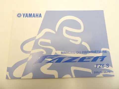 INSTRUCTIEBOEKJE Yamaha FZ6 2008 - 2009