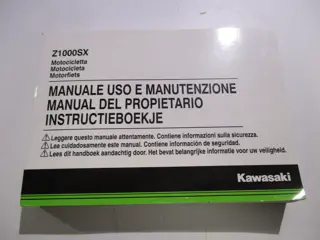 INSTRUCTIEBOEKJE Kawasaki Z 1000 Sx 2017 - 2020