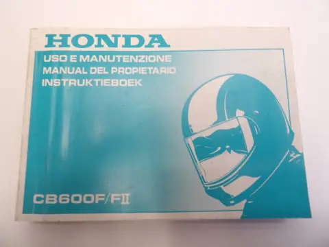 INSTRUCTIEBOEKJE Honda CB 600 F 1998 - 2004