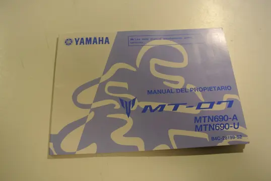 INSTRUCTIEBOEKJE Yamaha MT 07 2018 - 2021