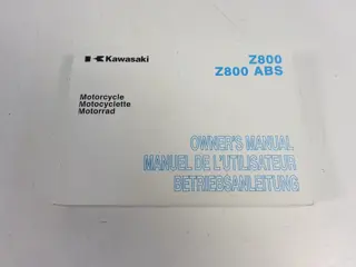 INSTRUCTIEBOEKJE Kawasaki Z 800 2013 - 2014