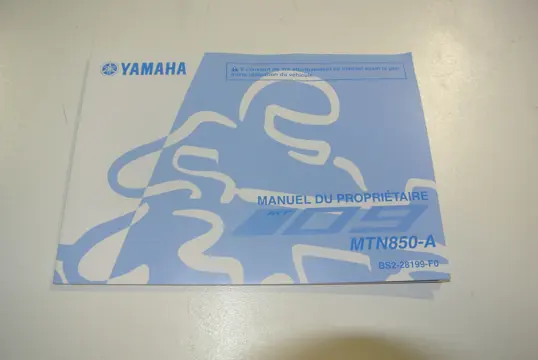 INSTRUCTIEBOEKJE Yamaha MT 09 2018 - 2020
